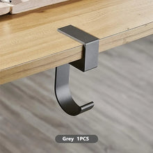 Aluminum Desk Hook Organizer Anti-Slip Design Sleek Black White for Office Student Desk Organization Bag Storage Utility Hooks