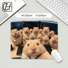 Funny Office Hamster Team Mouse Pad HYBXX Coding Hamster Selfie Desk Mat, Non-Slip Gaming Mouse Pad for Developer Office Decor