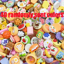 40pcs Mini Luminous Blind Box Animal Snacks Fruit Conch Blind Bag Small Ornaments Creative Decoration Party Gifts Randomly Sent