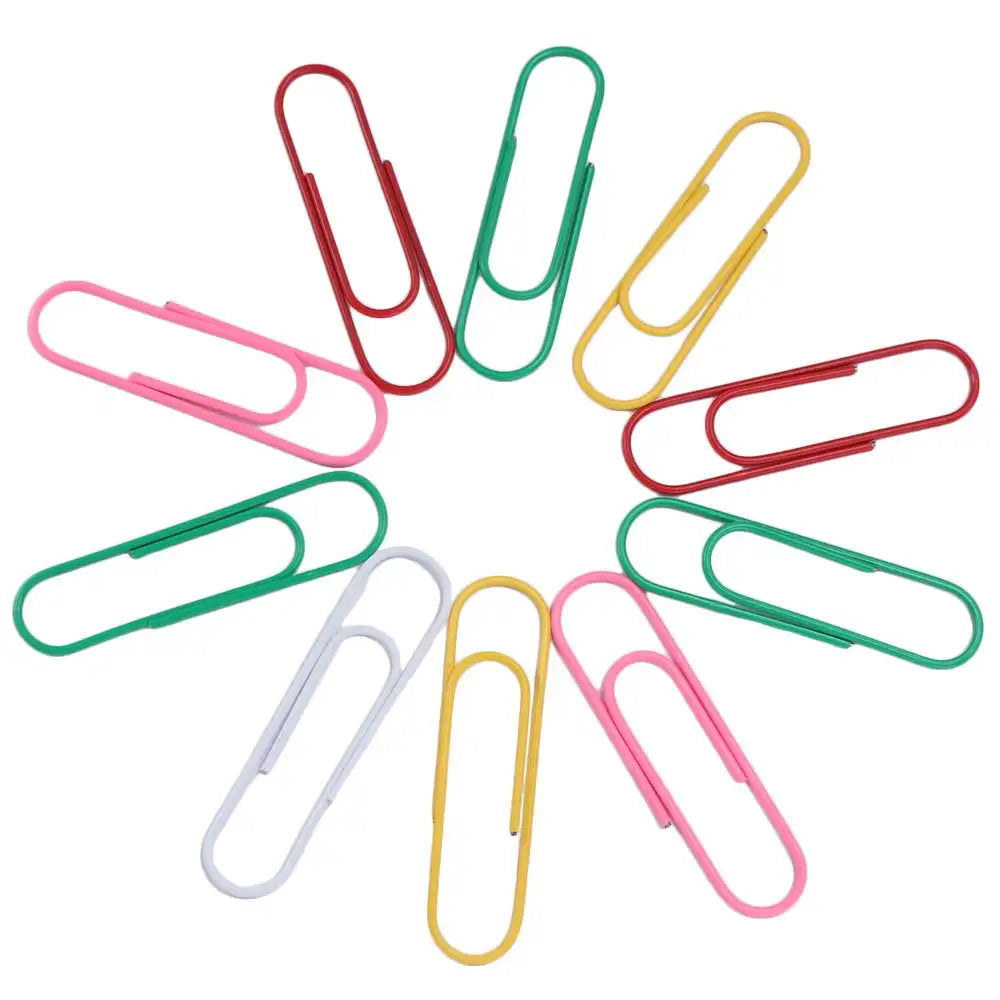 10 Pcs Stationary Accessories 10cm Paper Clip Metal Alloy Bookmark Creative Colored Big Paper Clips Office Stationery