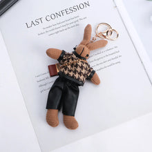 Cartoon Key Holder Animal Doll Pendant Bag Pendant Decoration Korean Style Key Ring Girls Car Accessories Lady Rabbit Keychains