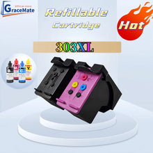 GraceMate 303XL Ink Cartridge Replacement for HP 303 HP303 Envy Photo 6220 6222 6230 6232 6252 6255 6234 7130 7134 7830 Printer