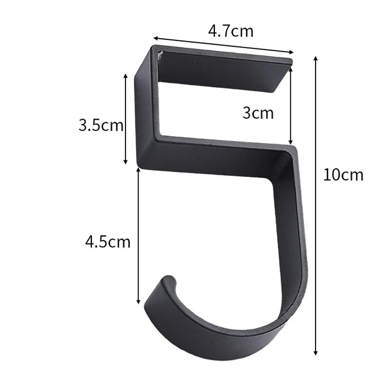 Desk Hook Organizer Anti-Slip Design Sleek Black White for Office Student Desk Organization Bag Storage Utility Hooks