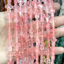10X14MM Natural Stone Cross Shape Agates Quartz Turquoises Spacer Beads For Jewelry Making DIY Bracelet Necklace Accessories