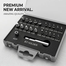 Screw Extractor Set 22pc S2 Steel Damaged Stripped Screw Remover Kit with Drill Bits and Case for Broken Bolts