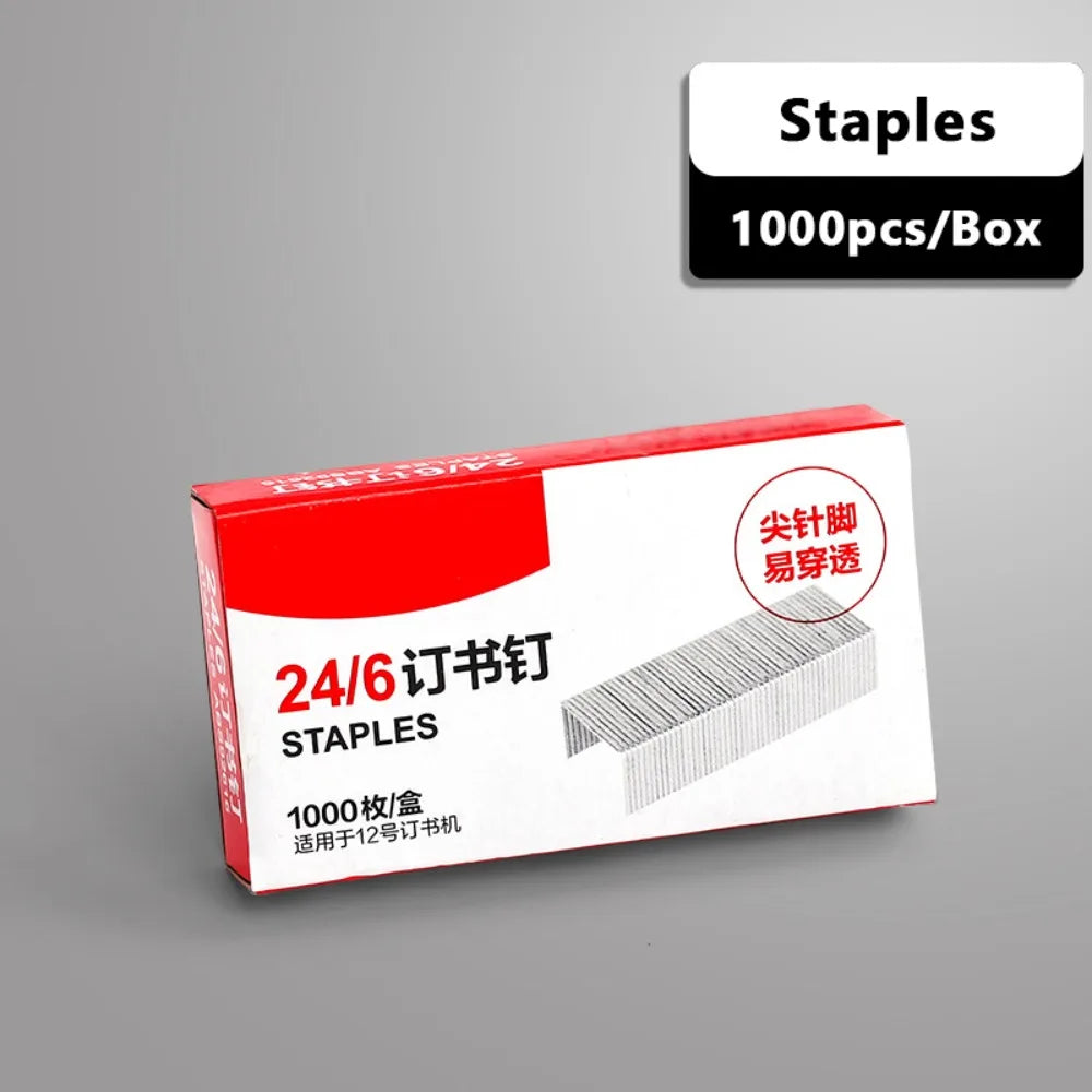 Fashion Use 24/6 Staples Stapler Large Size Effortless Long Stapler Labor-saving Heavy Duty Stapler Bookbinding Supplies