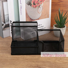 Desk Stationery Organizer Creative Metal Pen Holder Pencil File Storage Rack Storage Box Office Accessories Desktop Ornament