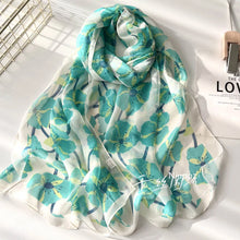 Pretty Flower Women Foulard Elegant Chiffon Georgette Bandana Scarf Summer Beach Sun Protection Thin Breathable