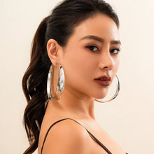 KunJoe Exaggerated Hollow Out Big Round Hoop Earrings for Women Fashion Metal Circle Earrings Ladies Party Jewelry Gifts 2025