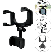 360° Rotation Car Phone Holder Rearview Mirror Mount Bracket Navigation GPS Support Mobile Phone Stand Clip Cell Phone Holder