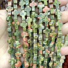 10X14MM Natural Stone Cross Shape Agates Quartz Turquoises Spacer Beads For Jewelry Making DIY Bracelet Necklace Accessories