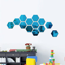 6/12pcs 3D Mirror Wall Sticker Hexagon Decal Home Decor DIY Self-adhesive Mirror Decor Stickers Art Wall Decoration 150mm Large