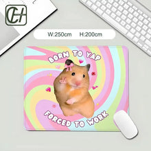 Funny Office Hamster Team Mouse Pad HYBXX Coding Hamster Selfie Desk Mat, Non-Slip Gaming Mouse Pad for Developer Office Decor