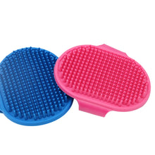 Pet Grooming Brush for Bath Massage, Silicone Bristle Deshedding Tool with Ergonomic Handle for Cats Dogs, 1PC