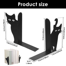 Cat Shaped Bookend Bookshelf Decorative Metal Book End Book Stopper for Office Home Library Cute Desk Bookshelf Decor Organize