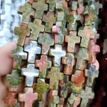 12x16x5mm Natural Stone Cross Loose Beads Semi-Precious Agate DIY Necklace Pendant Jewelry Making Accessories Wholesale