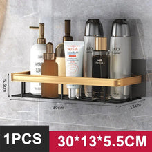 Bathroom Shelf Kitchen Storage Organizer Aluminum Alloy Shampoo Rack Shower Shelf Bathroom Accessories No Drill Shelf