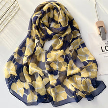 Pretty Flower Women Foulard Elegant Chiffon Georgette Bandana Scarf Summer Beach Sun Protection Thin Breathable