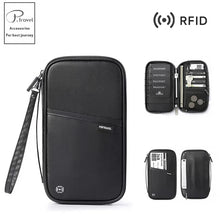 Travel Passport Wallet Organizer Bag with Card Holder Document Case for Family Crossbody Ticket Cash Storage Bag for Abroad Trip