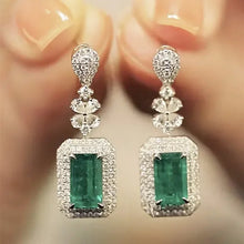 2026 New Style Fashion Green Crystal Pendant Earrings for Women's Engagement Party Accessories with Noble  Unique Jewelry