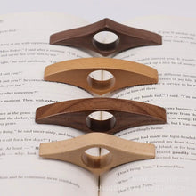 Solid Wood Thumb Book Support Book Page Holder Reading Finger Ring Page Clamp Convenient Bookmark School Office Supplies