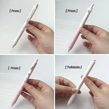 4/8Pcs Kawaii Lucky Cat Gel Pen Set Cute 3D Cat Paw Tail Decor Retractable Twist Pen 0.5mm Black Ink Student Writing Stationery