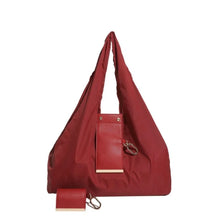 Reusable Mini Keychain Tote Bag Large Capacity Eco-Friendly Foldable Shopping Bag Lightweight Key Ring Expandable Reusable Bag