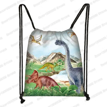 Ancient Animal Dinosaur Backpack Women Men Travel Bag Teenager Boys Girls Bookbag Children Canvas Drawstring Bag Kids Gift
