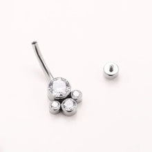 ASTM F136 Titanium Internal Thread Zircon Belly Button Piercing Sexy Belly Dance Piercing Bellybutton Body Jewelry Belly Ring