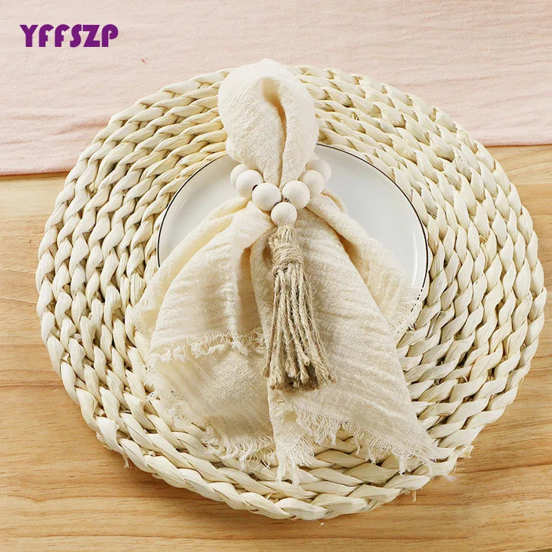 Factory Direct Cloth Napkins Set of 48 Gauze Crepe Cotton Fabric 42x42cm Dinner Tea Towel Kitchen Wedding Table Easter Decor