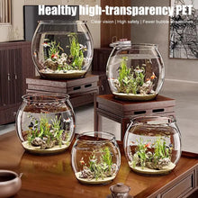Plastic Fish Bowls Round Clear Goldfish Bowl Aquarium Hydroponic Planter Floral Container For Table Centerpiece Fish Home Decor