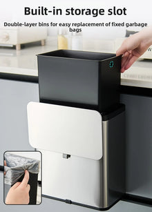 Effortless Cleanup Space-Saving Mounted Trash Bin for Kitchen Multi-Functional Garbage Storage