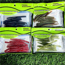 SWOLFY 40pcs High Density Senko Soft Fishing Lure Worm Baits 80mm 3g 105mm 5.5g Wacky Rig For Bass Fsihing Tackle