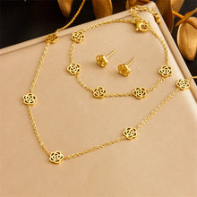 DIEYURO 316L Stainless Steel Pearl Butterfly Flowers Necklace Bracelet Earrings Suit Women New Trend Non-fading Jewelry Set Gift