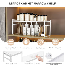 Bathroom Mirror Cabinet Storage Box, Bathroom Cabinet Partition Organizer, Cosmetics Shelf Combination, Layered Storage Solution