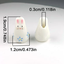 19x12mm 5pcs/set Hand Painted Little Rabbit Ceramic Beads Charm Cartoon Animals Loose DIY Bracelets Earrings Necklace Porcelain