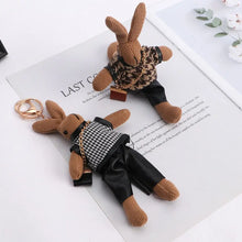 Cartoon Key Holder Animal Doll Pendant Bag Pendant Decoration Korean Style Key Ring Girls Car Accessories Lady Rabbit Keychains