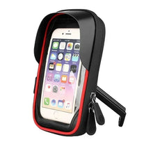 6.4 inch Waterproof Bicycle Phone Holder Stand Motorcycle Handlebar Mount Bag Cases Universal Bike Scooter Cell Phone Bracket