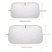 Foldable Car Windshield Sunshade UV & Heat Block Reflective Cover, Portable Auto Front Window Sun Shield for Most Vehicles