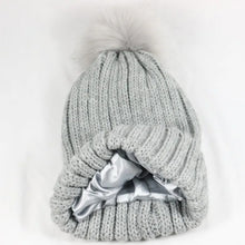 Women Winter Thicken Satin Lining Beanie Soft Faux Fur Pom Pom Hats For Women Men Outdoor Warm Protect Hair Crochet Skullies Cap
