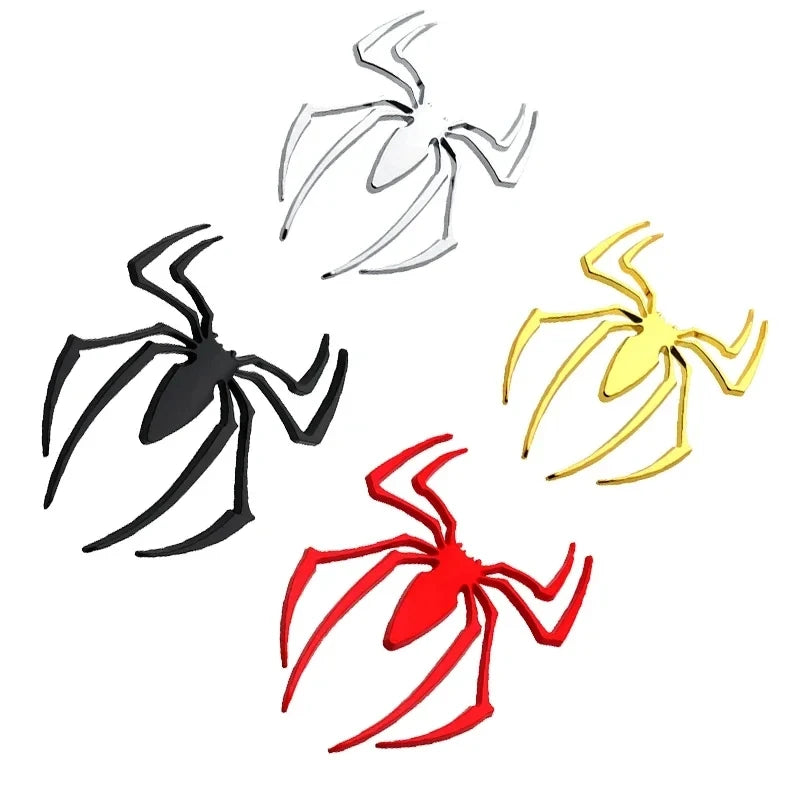 1Pc Universal Metal 3D Spider Emblem Red Logo Car Body Side Sticker Spider Truck Badge Auto Decal Accessories