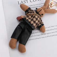 Cartoon Key Holder Animal Doll Pendant Bag Pendant Decoration Korean Style Key Ring Girls Car Accessories Lady Rabbit Keychains