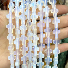 10X14MM Natural Stone Cross Shape Agates Quartz Turquoises Spacer Beads For Jewelry Making DIY Bracelet Necklace Accessories