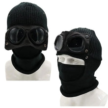 New Winter Warm Beanie Hats Women Men Winter Windproof Glasses Knitted Ski Mask Cap Outdoor Ear Protection Sports Cold Hat