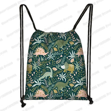 Ancient Animal Dinosaur Backpack Women Men Travel Bag Teenager Boys Girls Bookbag Children Canvas Drawstring Bag Kids Gift