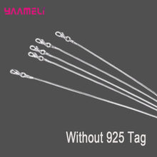 5PCS Solid 925 Sterling Silver Stamp Jewelry Chains Necklace with Lobster Clasps fit Men Women Pendant 18 Designs 16-30 Inch