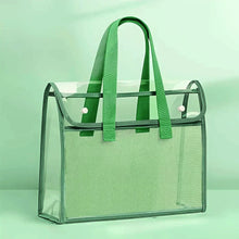 1 Large Capacity Portable Transparent Waterproof Handheld Folder, Expandable File Storage Bag, PVC Self-adhesive File Bag