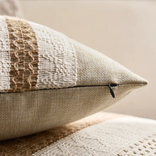 1pc Cotton Linen Bohemian Macrame Crochet Pillowcase 18 * 18inch with Tassels Style for Weddings, Dining, Parties, and HomeDecor