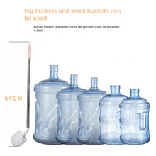 Household Bucket Washing Brush Gadgets Tools Water Dispenser Cleaning Brush Stainless Steel Rod Handle Bendable