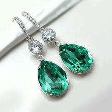 2026 New Style Fashion Green Crystal Pendant Earrings for Women's Engagement Party Accessories with Noble  Unique Jewelry